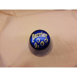 Collector bouteille bleue de Perrier 2000 forme de goutte