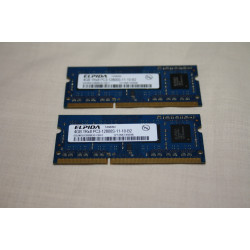 2 barrettes de 4Go mémoire so dimm DDR 3 soit 8 go