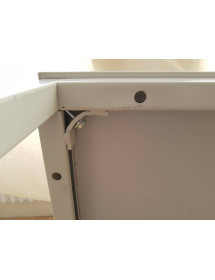 Table bureau rectangulaire en bois aggloméré couleur plateau gris clair