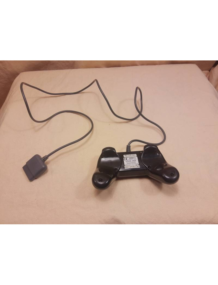 Manette PlayStation 1 Transparente Noire - Modèle Rare - Occasion Fonctionnelle