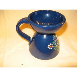 vase bleu tourtereaux ou coq