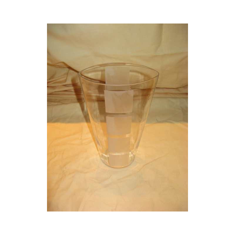 Vase ovalisé verre originale moderne